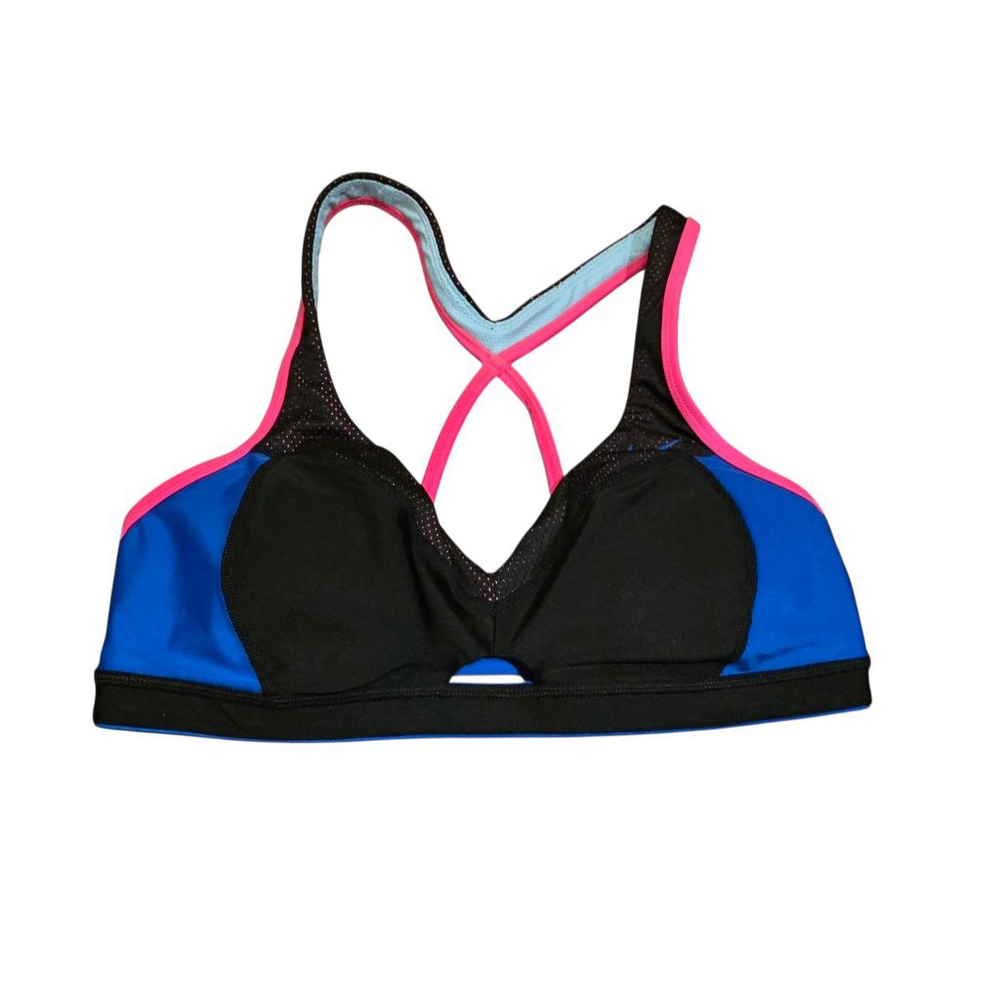 Women's Nike Sports Bra L Black Blue Pink